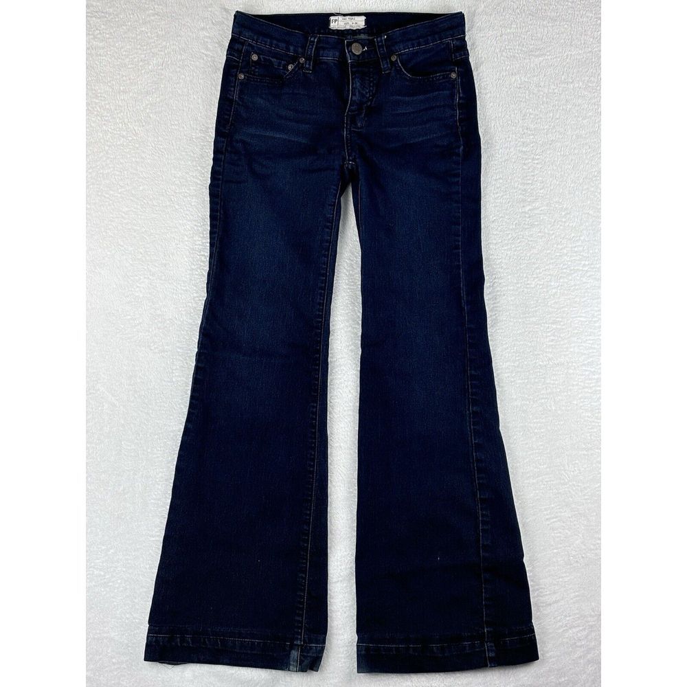 Free People‎ Jeans Womens Blue Flare Jeans Size 26 (28 Measured)